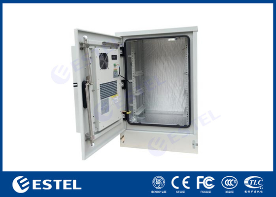 16U Galvanized Steel Outdoor Telecommunication Cabinet 19' 'Rack Dengan AC IP55