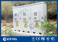 Tiga Kompartemen Outdoor Street Cabinets Telecoms Untuk Base Station / Sistem 4G