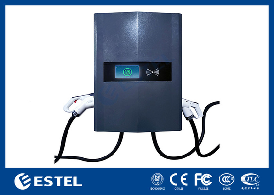 Dual Guns DC Fast EV Charger 40kw 3Ph Wall Box Car Charger Dengan IP54 Enclosure