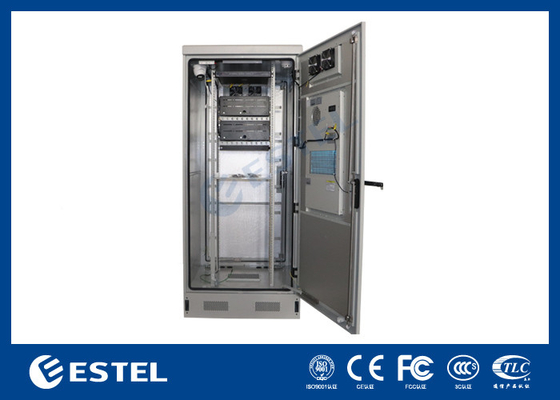 40U IP55 Galvanized Steel Smart Outdoor Cabinet Dengan AC 1500W