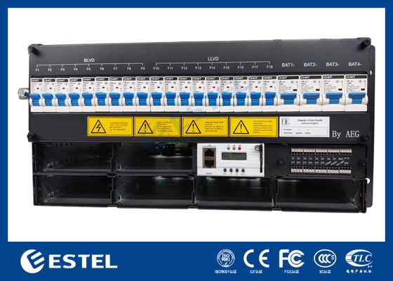 48V Plug-In Frame Power Supply 5U Tinggi 19inch Rack Instalasi Dengan 6 Modul Rectifier