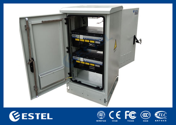 Kabinet Telekomunikasi Luar dengan 18kW 300A Sistem Daya Telekomunikasi, DC Power Supply Rectifiers Kabinet Peralatan Telekomunikasi