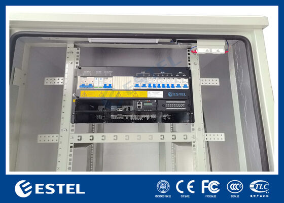 Catu Daya Penyearah Telekomunikasi 24kW dalam Enklosur Luar Ruangan IP65 yang Dikontrol Suhu 38U