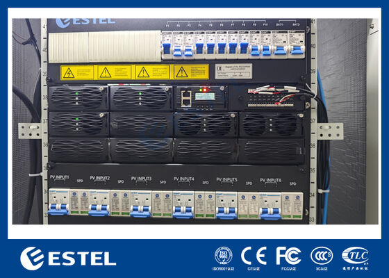96% Efisiensi Tinggi 12U Sistem Rectifier Daya Hibrida Komunikasi RS485