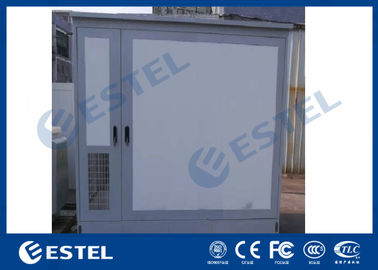 Double Bay Air Conditioner Cooling Outdoor Telecom Enclosure IP55 Dengan Dua Pintu