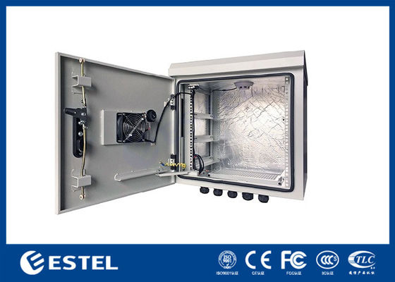 9U Pole Mounted Cabinet IP55 Outdoor Telecom Closure Untuk Stasiun Basis Komunikasi