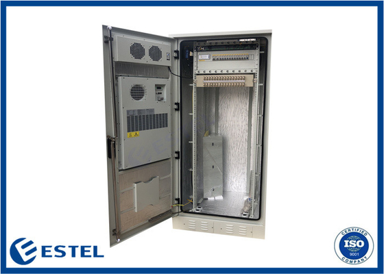 IP55 38U Telecom Cabinet 304 Stailess Steel Single Wall Tebal 1.2mm Dengan DDF