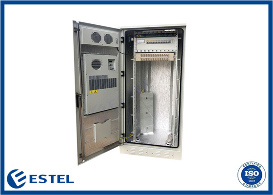 IP55 38U Telecom Cabinet 304 Stailess Steel Single Wall Tebal 1.2mm Dengan DDF