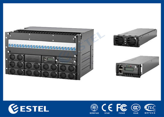 DC48V 450A Sistem Pasokan Listrik Cadangan 19 Inci 6U Standar Pengoreksi Listrik Kabinet Telekomunikasi