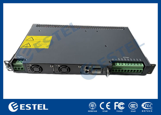 Sistem Tenaga DC Telekomunikasi Rack Mount 1U dengan Distribusi Terintegrasi dan Pengontrol Cerdas