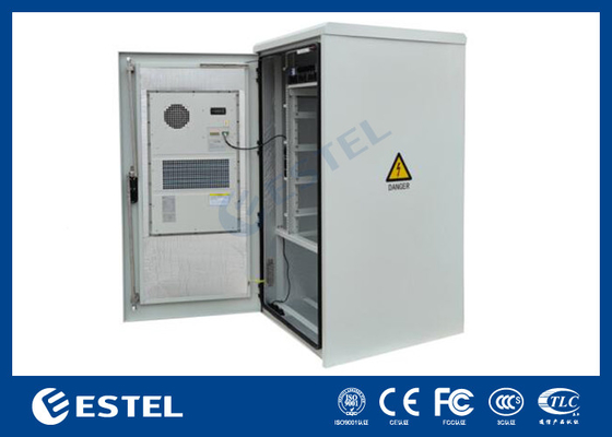 19U Outdoor Cabinet Dengan Rak Baterai Dan Laci Untuk 90A Sistem Rektifier