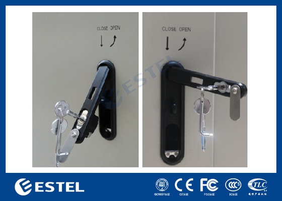 Kabinet Baterai Double Wall Floor dengan Unit Pemantauan dan PDU