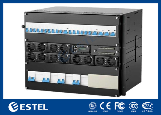 3 Bay Telekom Kabinet Double-Layer Galvanis Baja Dengan Isolasi AC Sistem Pendingin