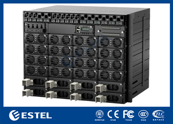 3 Bay Telekom Kabinet Double-Layer Galvanis Baja Dengan Isolasi AC Sistem Pendingin