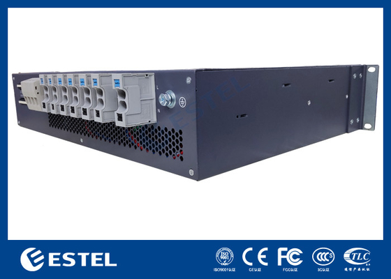 19 Inch 2U Standar Rektifier Power System AC Input DC Output Untuk Kabinet Telekomunikasi