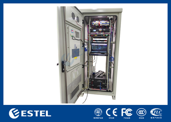 IP55 Galvanized Outdoor Telecom Equipment Cabinet Dengan 200A Rectifier System