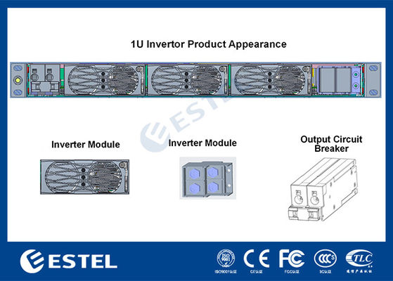 Inverter DC ke AC -48VDC yang Ringkas untuk Sistem Tenaga Telekomunikasi, Catu Daya 1U, Konverter Tegangan Daya
