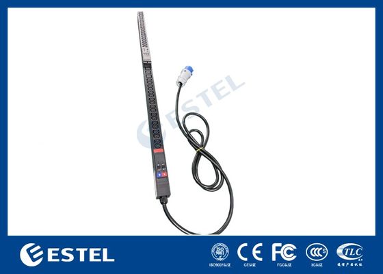 Unit Distribusi Daya 32A 200-240V AC Vertikal Reverse Rack Mount PDU C13/C19