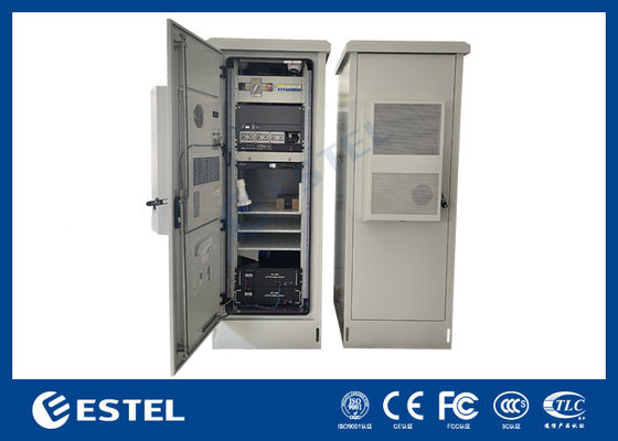 Kabinet Telekomunikasi Luar Ruang Lembar Galvanis dengan Baterai ATS dan Kamera untuk Sistem Daya Telekomunikasi