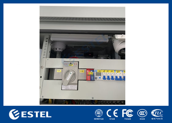 Kabinet Telekomunikasi Luar Ruang Lembar Galvanis dengan Baterai ATS dan Kamera untuk Sistem Daya Telekomunikasi