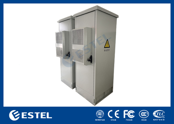 IP55 22U Outdoor Battery Cabinet dengan Embedded 9KW 48VDC Rectifier Power System untuk Aplikasi Telekom