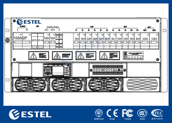Sistem Penyearah Telekomunikasi Subrack 5U 4-12kW Dan Sistem Daya DC untuk Aplikasi Industri