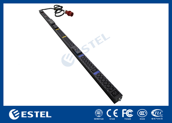 19 outlet, Intelligent Protocols PDU, Surge Protection, Kapasitas 16A/250V, dan Desain Plug Flat untuk Distribusi Daya Rack Server yang andal dan Keamanan Peralatan.