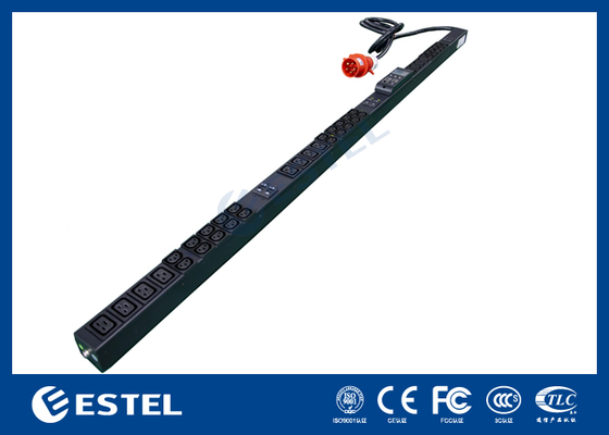 19 outlet, Intelligent Protocols PDU, Surge Protection, Kapasitas 16A/250V, dan Desain Plug Flat untuk Distribusi Daya Rack Server yang andal dan Keamanan Peralatan.