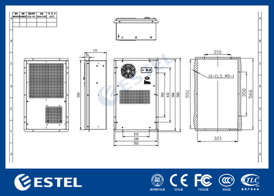 220VAC Thermoelectric Cabinet Cooler Solusi AC 300W untuk ruangan kecil