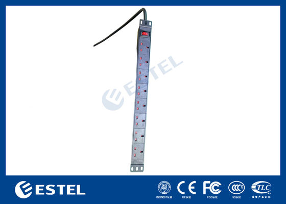 1U 19 Inch Rack Mount Power Distribution Industrial Grade PDU untuk Server dan Peralatan Jaringan