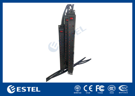 1U 19 Inch Rack Mount Power Distribution Industrial Grade PDU untuk Server dan Peralatan Jaringan