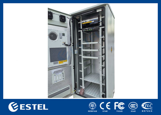 Catu Daya Penyearah Telekomunikasi 24kW dalam Enklosur Luar Ruangan IP65 yang Dikontrol Suhu 38U