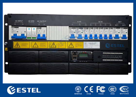 Sistem Penyearah Modular Telekomunikasi 18kw yang Dapat Diupgrade dengan Distribusi Daya AC dan DC