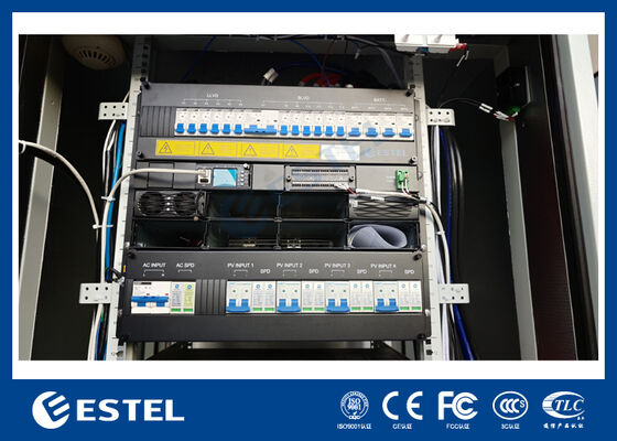 Outdoor Telecom Power Cabinet dengan Cooling Terintegrasi 4pcs 48V 200Ah Lithium Battery Modules and Power System