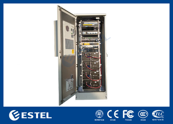 Outdoor Telecom Power Cabinet dengan Cooling Terintegrasi 4pcs 48V 200Ah Lithium Battery Modules and Power System