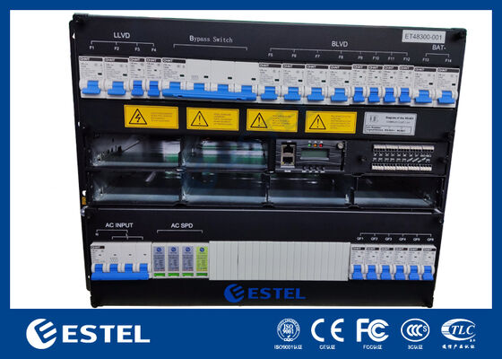 Sistem Daya DC Kompak 7U untuk Jaringan Telekomunikasi dan Infrastruktur Komunikasi Output 6kW Konversi Daya dan Kontrol Terintegrasi