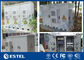 3 Bay Outdoor Telecom Enclosure Air Conditioner Sistem Pendingin Dengan Lapisan Baterai