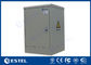 Dua Pintu 16U IP65 Outdoor Telecom Cabinet Floor Mount Dengan Air Conditioner Untuk Pendinginan