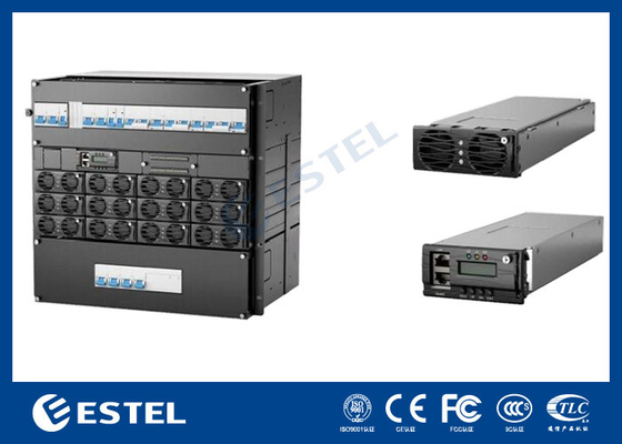 10U Suplai Listrik Tidak Terputus 36KW 48VDC Rectifier Sistem Mode Switch Untuk Telekomunikasi Backup