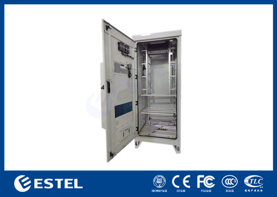 IP55 Sunproof Outdoor Power Cabinet Telecommunications Enclosure Dengan Pendingin Heat Exchnager